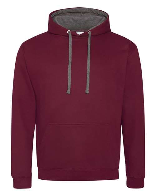 Unisex Midweight Varsity Contrast Hooded Sweatshirt