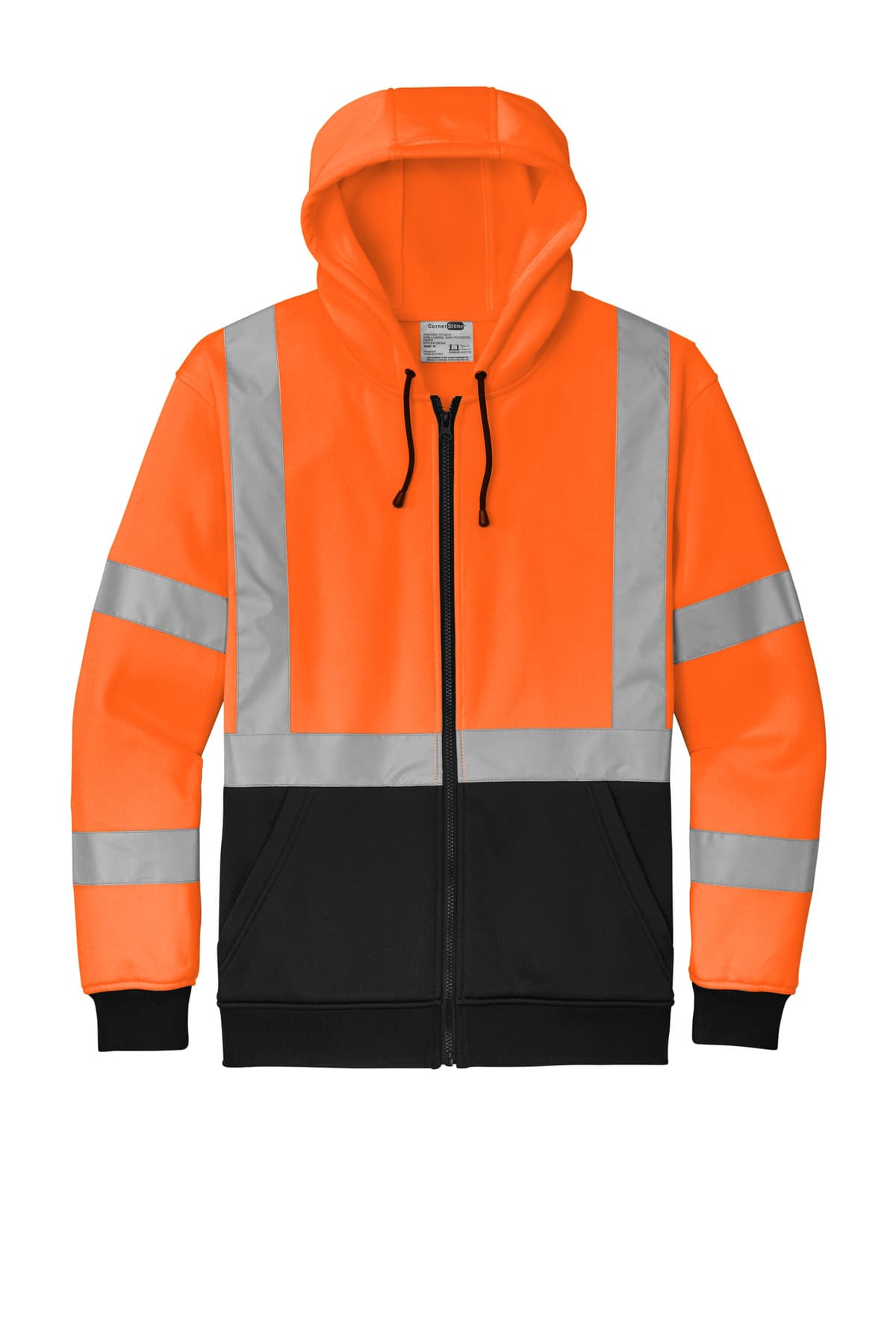 CornerStone A107 Class 3 Heavy-Duty Fleece Full-Zip Hoodie